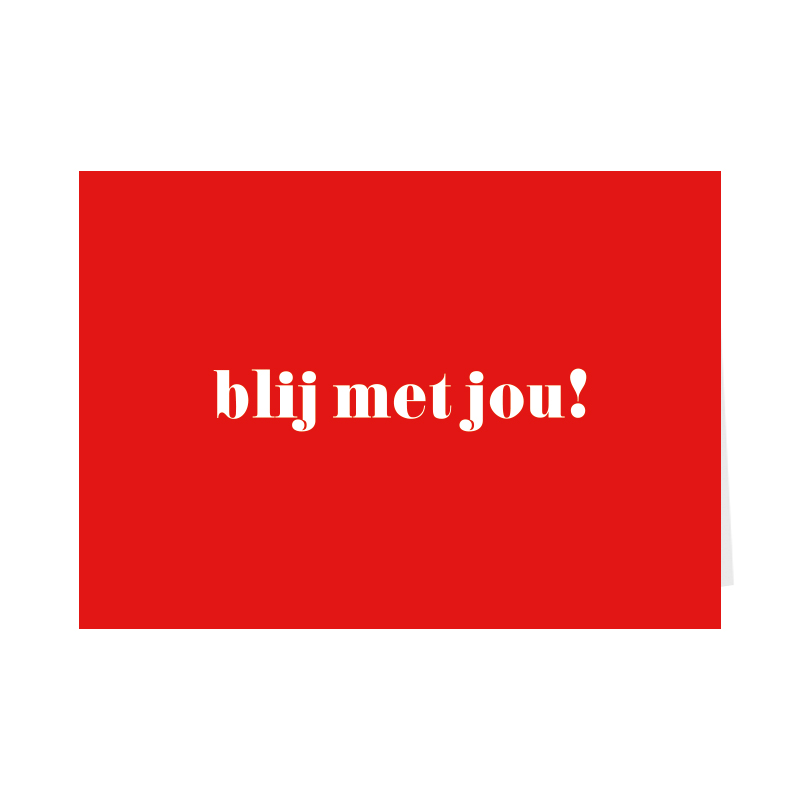 Blij met jou!