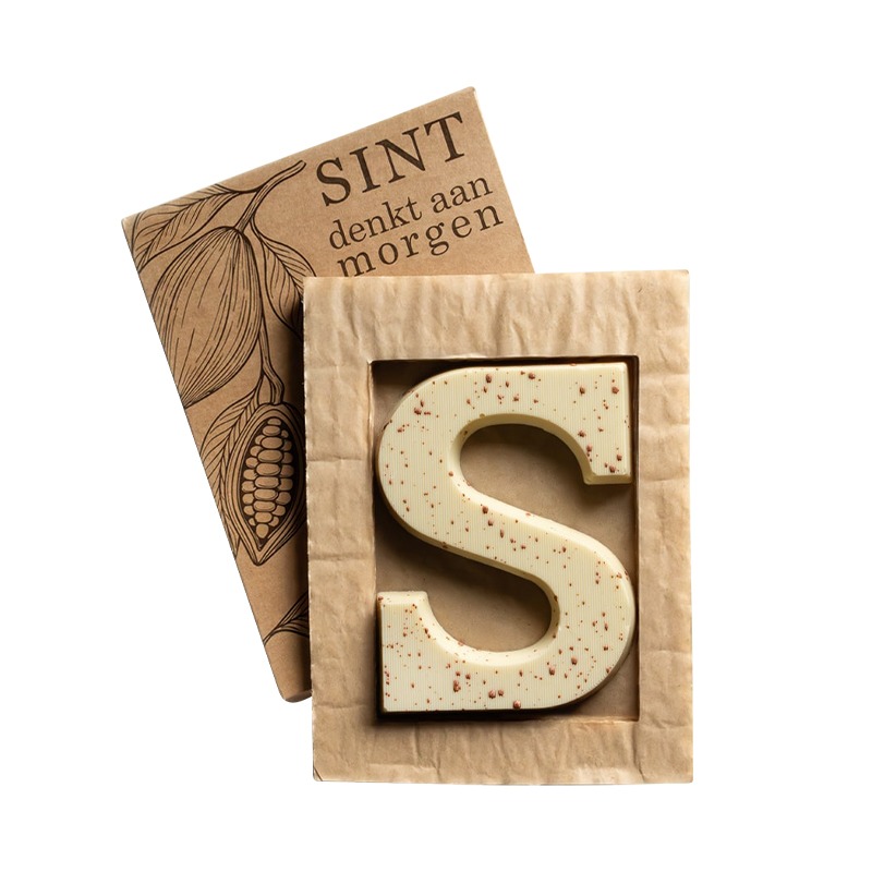 Chocoladeletter bronzen spetters