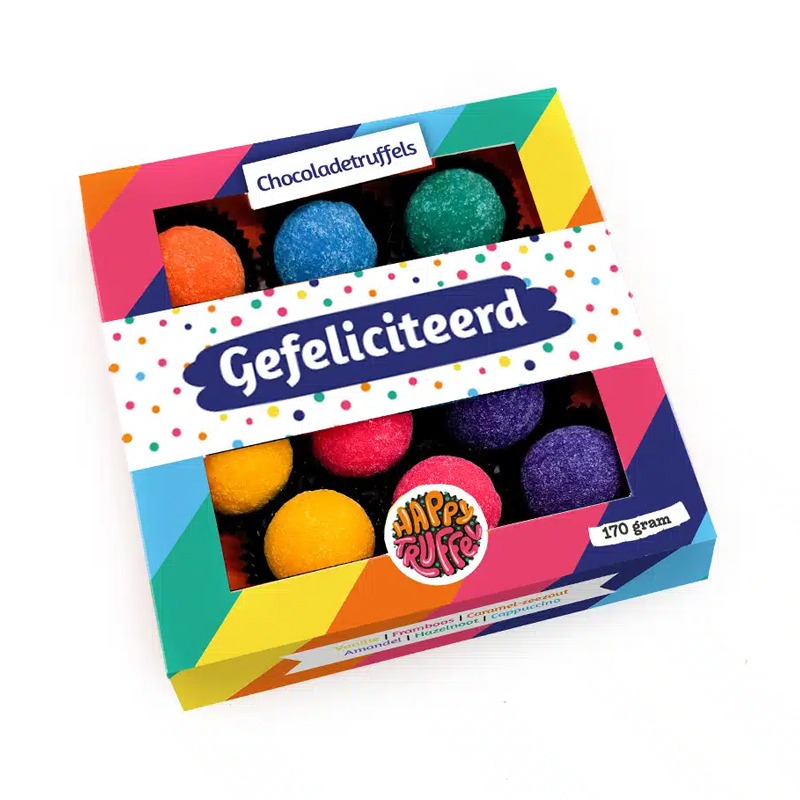 Chocoladetruffels | Gefeliciteerd | 12 stuks