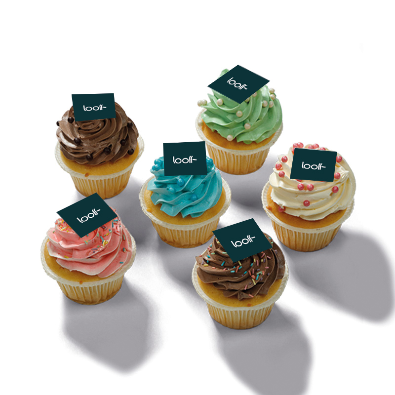 Cupcakes met logo