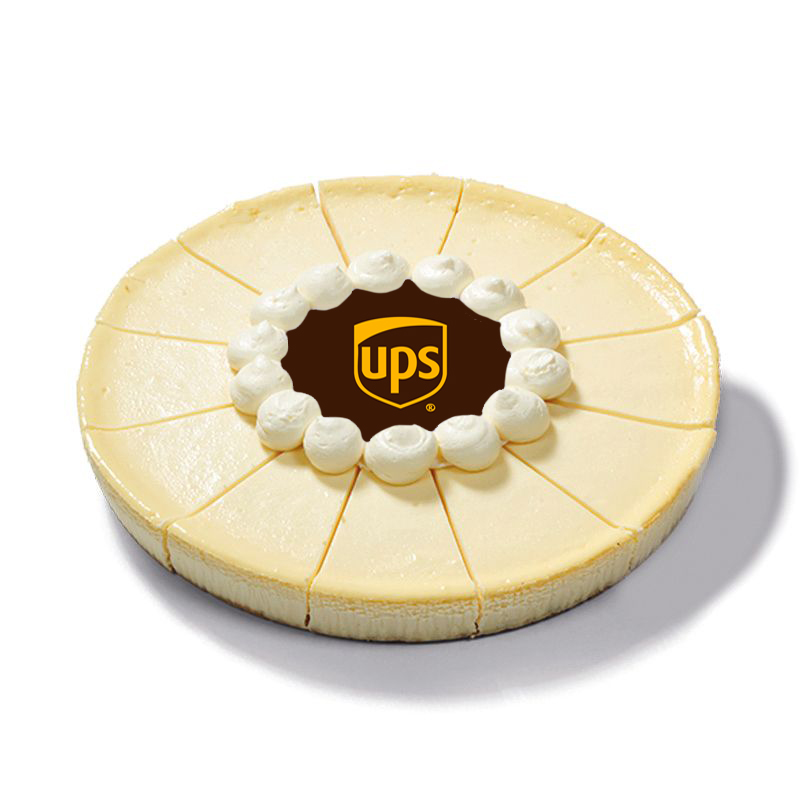 Cheesecake met logo