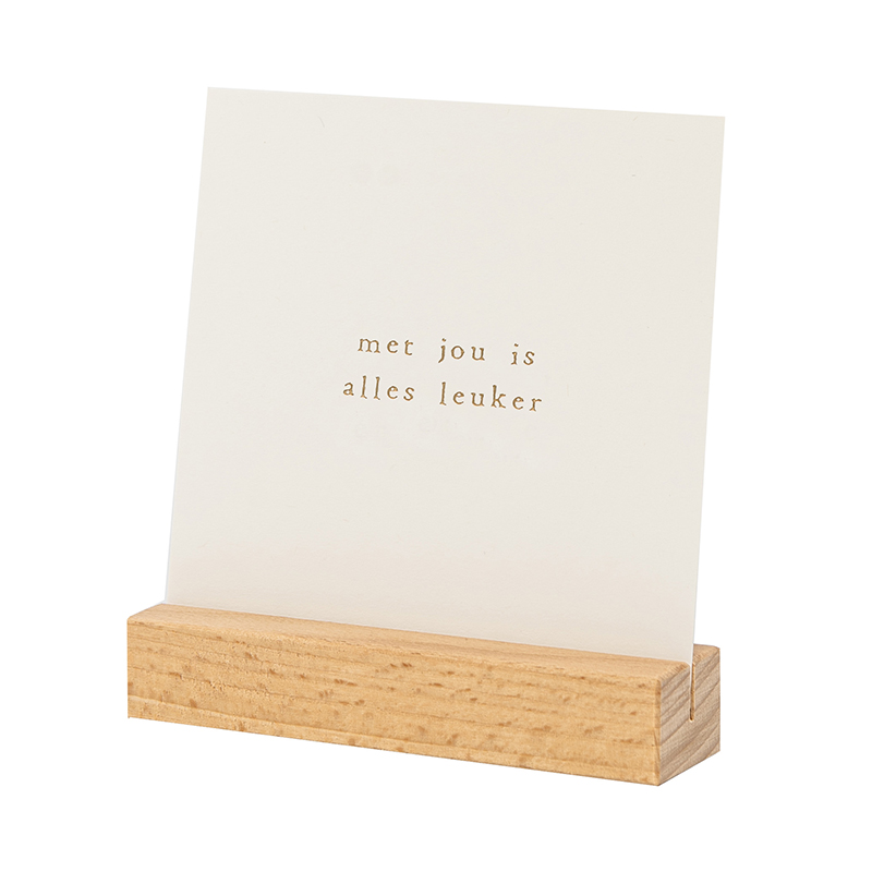 Kaart + houten houder Ikpakjein