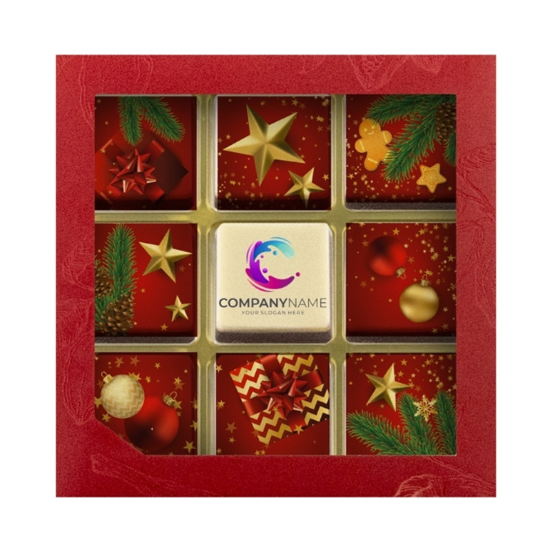 Kerst chocolade giftbox met logo