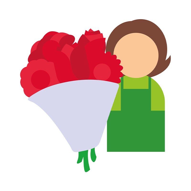 Creatief boeket rood Luxemburg 