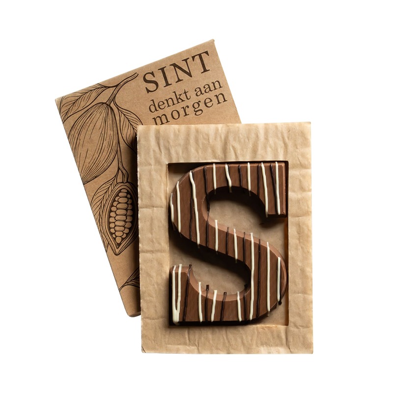 Marmer chocoladeletter S
