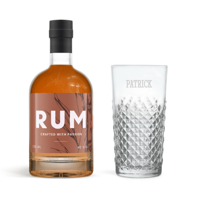Rum met glas
