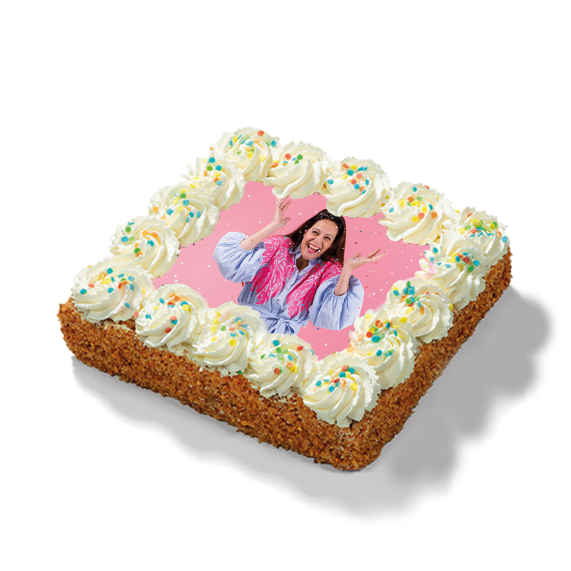 Slagroomtaart met foto