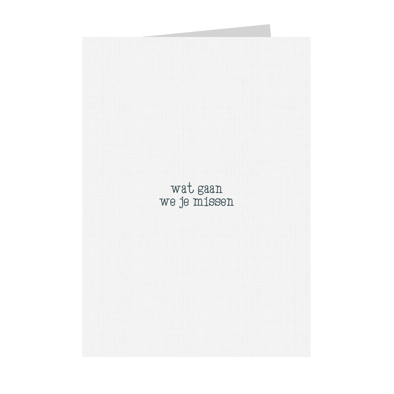 Wat gaan we je missen