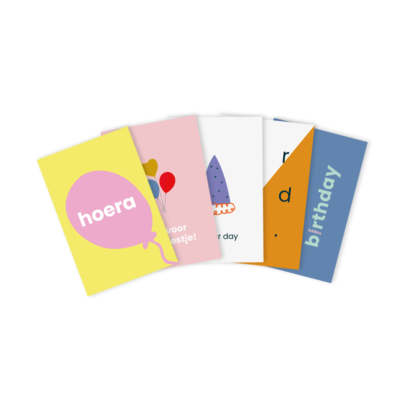 Wenskaartenset verjaardag
