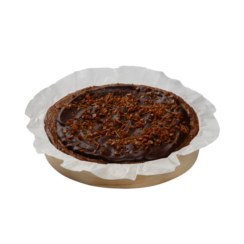 Karamel zeezout brownie taart