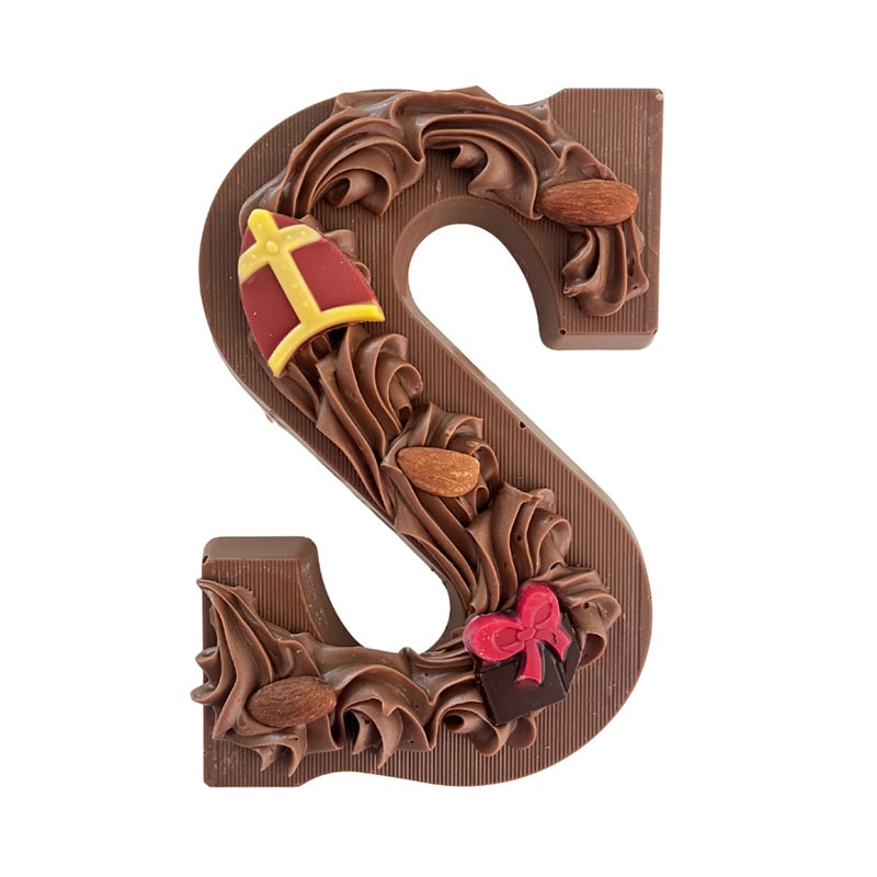 Grote ambachtelijke chocoladeletter 