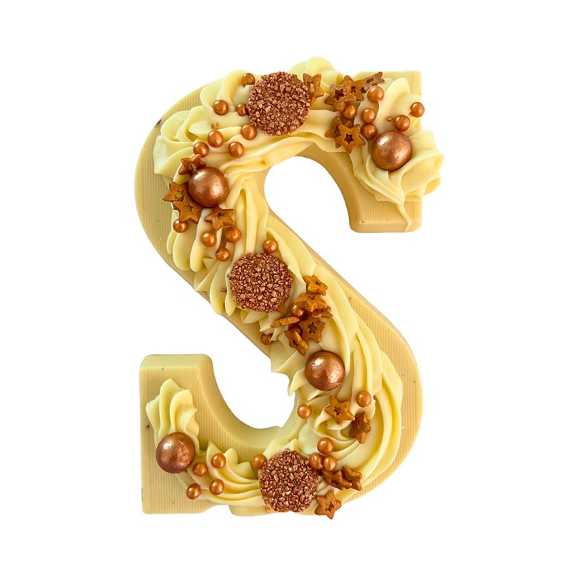 Grote ambachtelijke chocoladeletter 