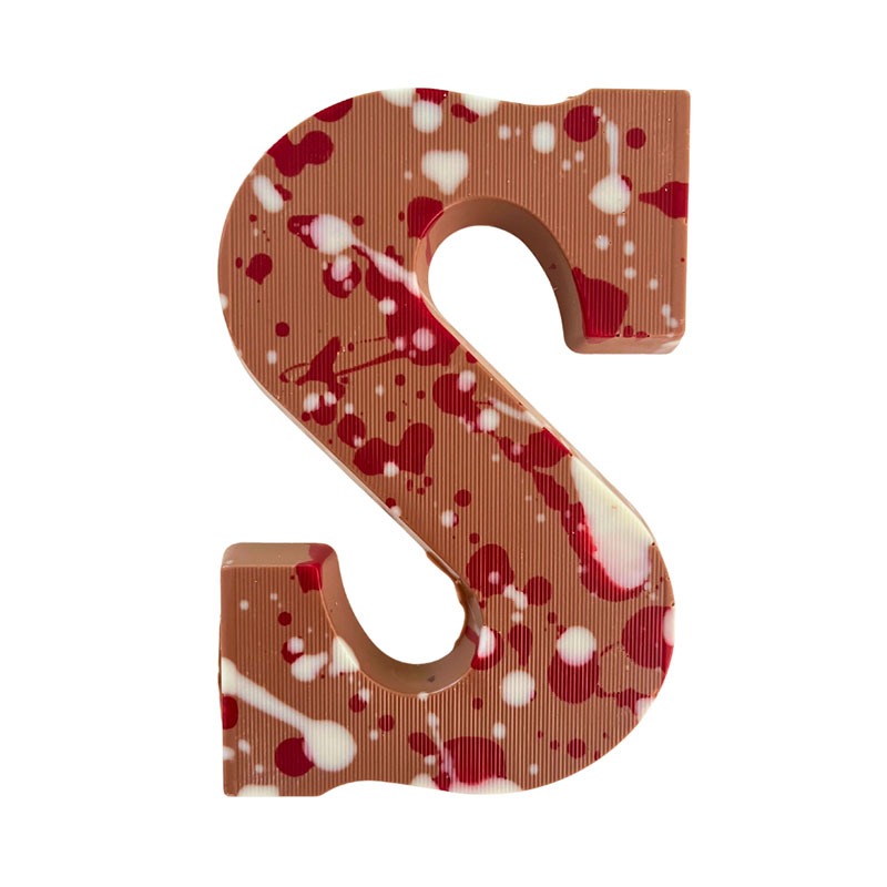 Geairbrushte chocoladeletter
