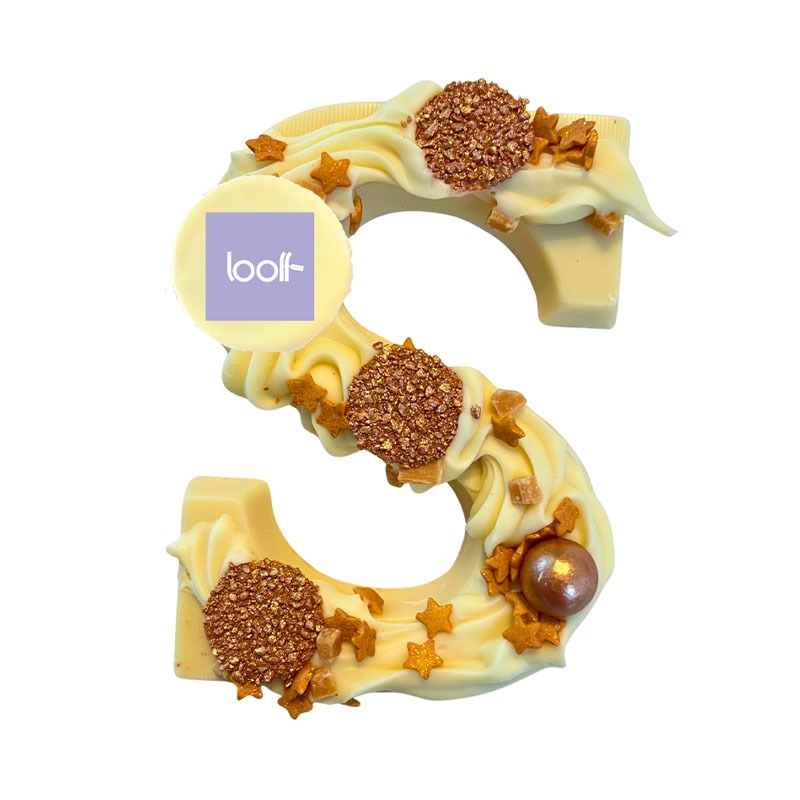 Chocoladeletter met logo